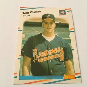1988 Fleer Glossy Tom Glavine Rookie Card RC HOF #539 Rare